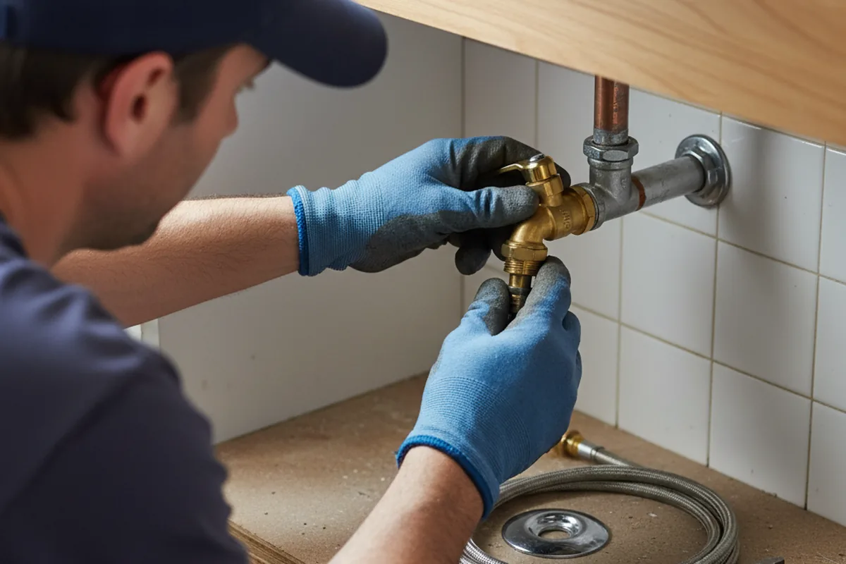 Shutoff valve and fitting work during Emergency Plumbing in Acworth